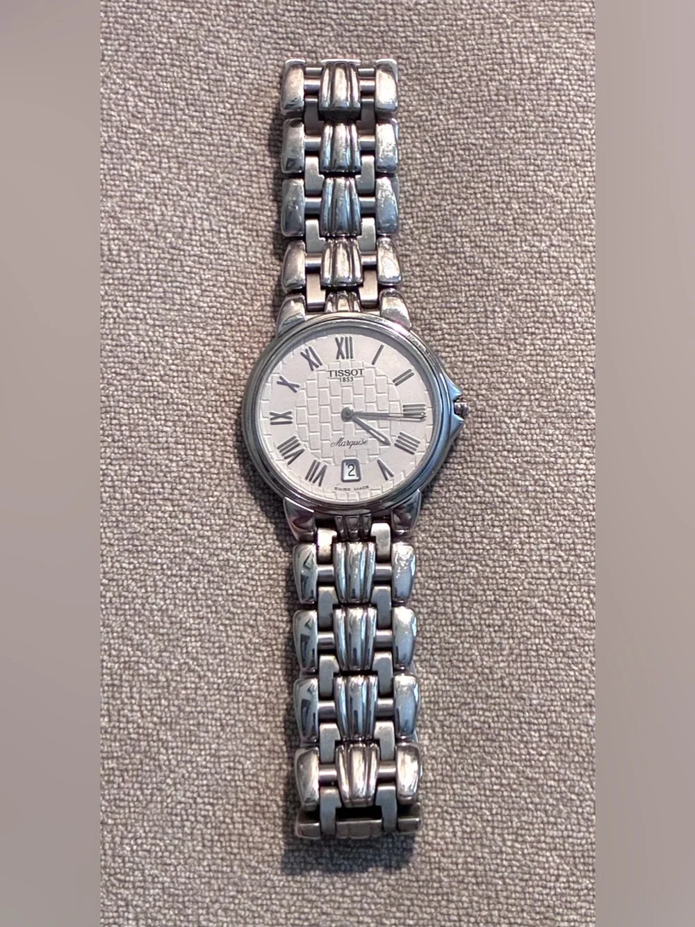 Tissot Marquise L260 Swiss Quartz Watch - Silver Stainless Steel, White Dial